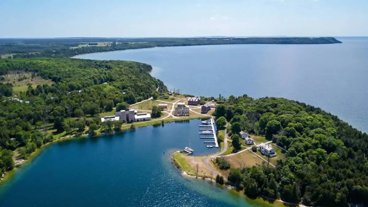 Fayette Historic Townsite above Snail Shell Harbor in Michigan’s Upper Peninsula
