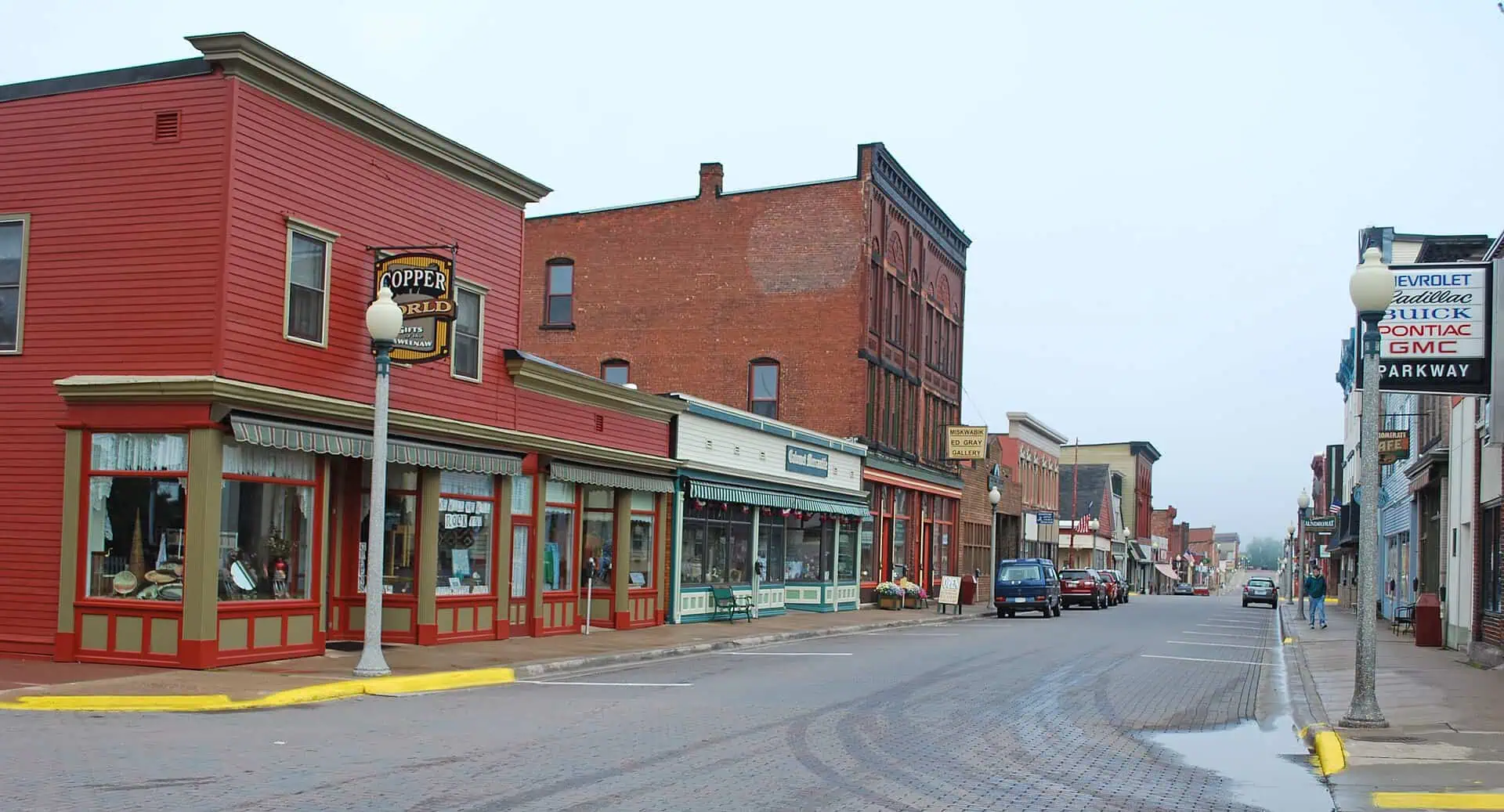 Downtown Calumet, Michigan on Fifth Street