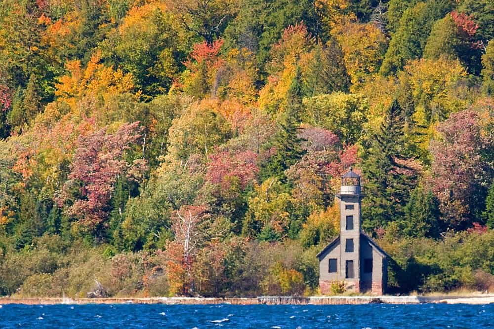 The East Channel Lighthouse on Grand Island near Munising