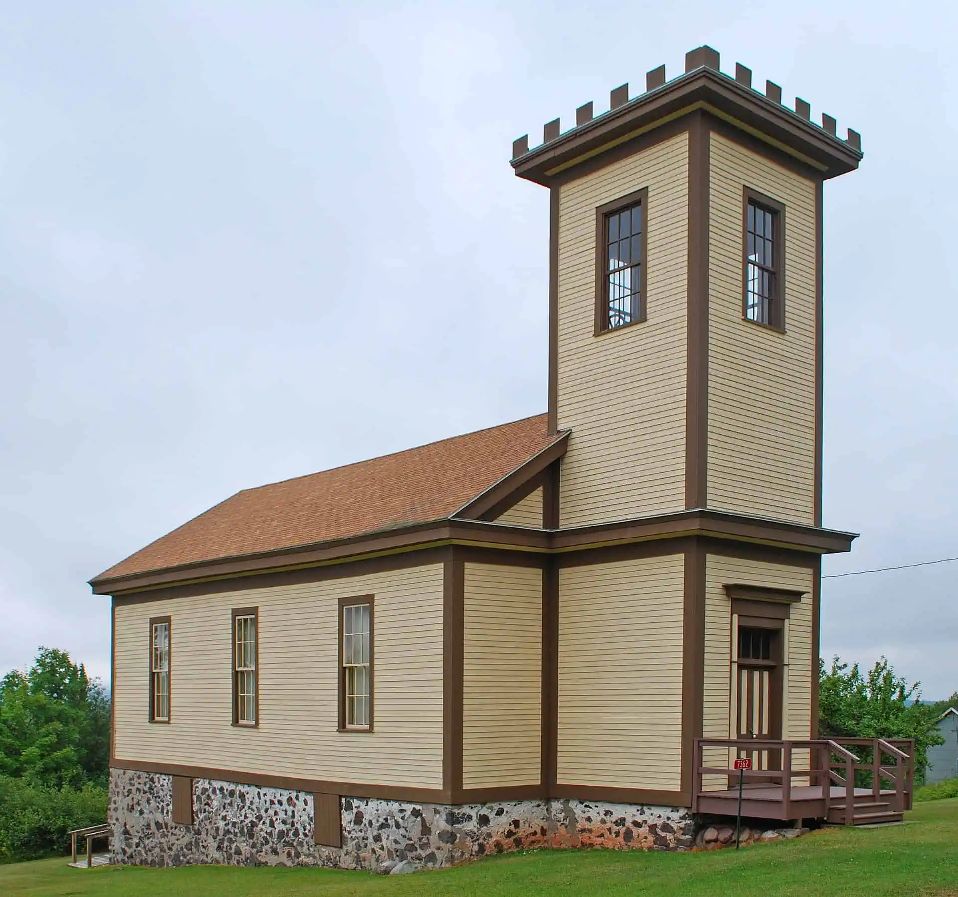 The Central Mine Methodist Church in Keweenaw County, Michigan