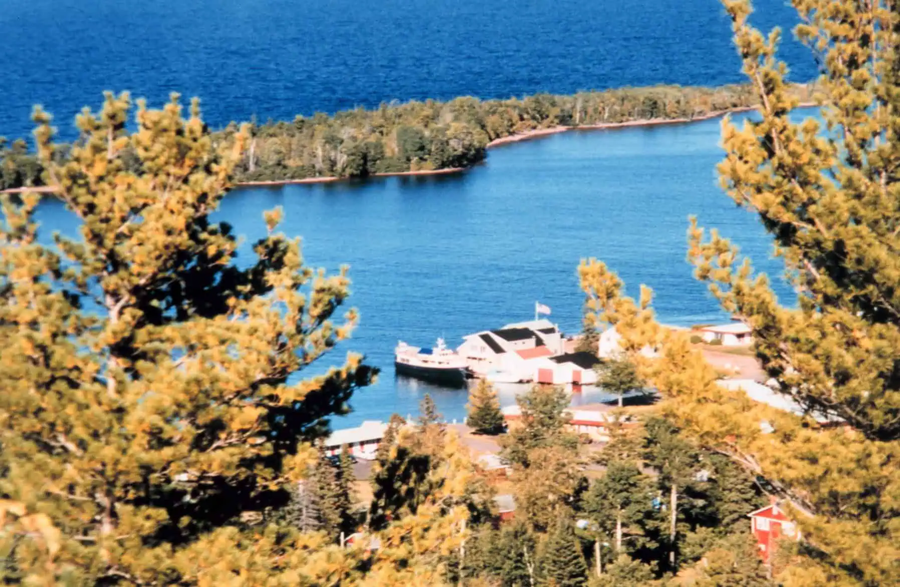 Aerial view of Copper Harbor, Michigan on the tip of the Keweenaw Peninsula. Photo by Richard B. Mieremet, NOAA. Public domain.