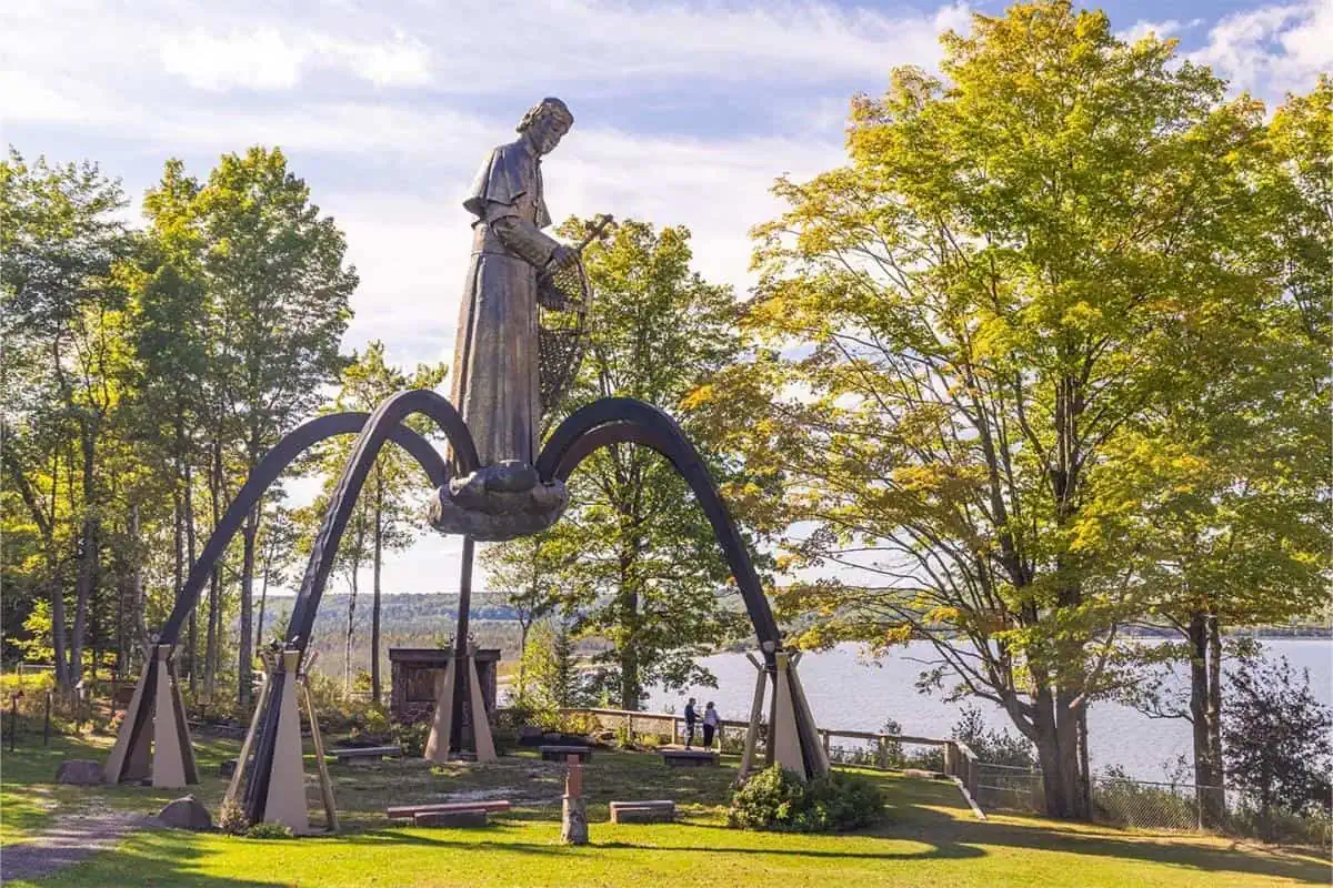 The Bishop Baraga Shrine above Keweenaw Bay at L'Anse, Michigan. Photo: Mandic2406, CC0, via Wikimedia Commons